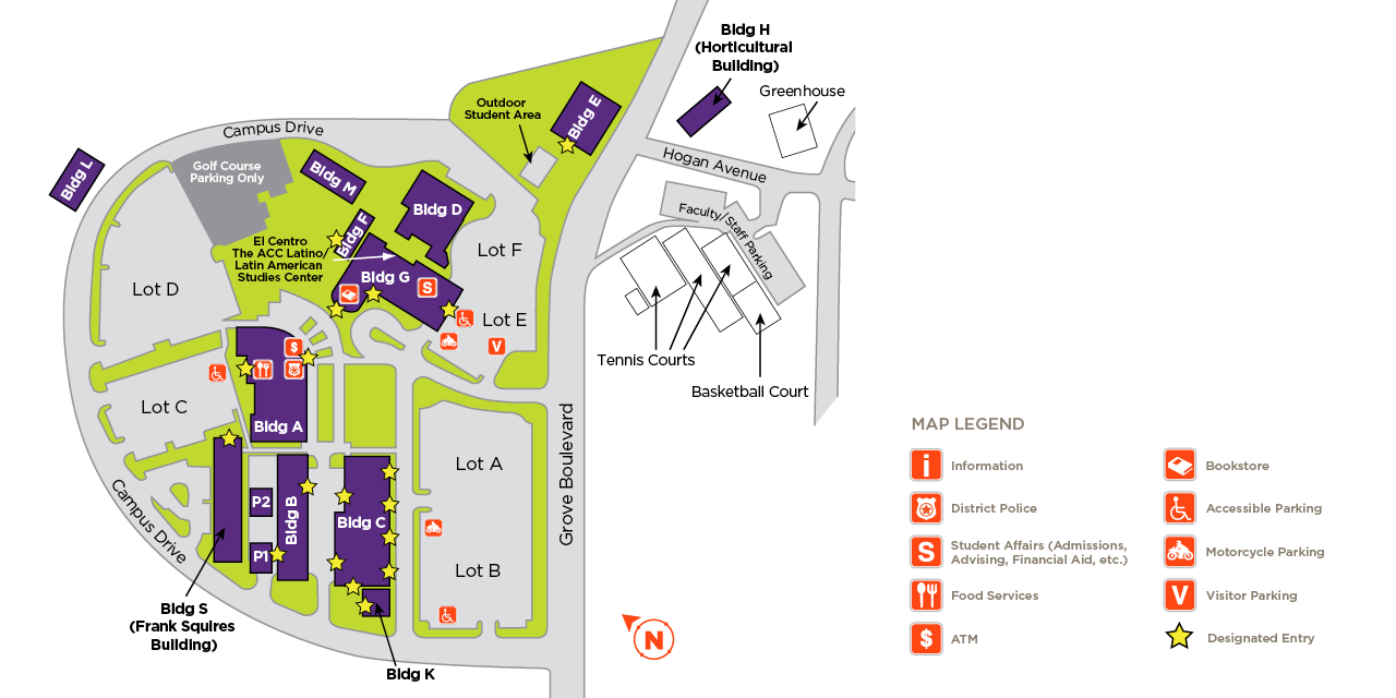 An interactive map of ACC Riverside campus.