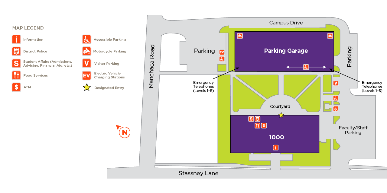 An interactive map of ACC South Austin campus.