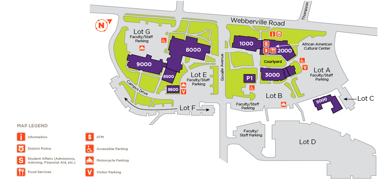 Map illustration of ACC Eastview Campus