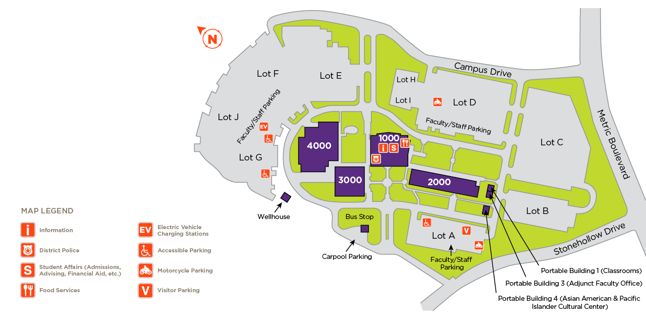 Map illustration of ACC Northridge Campus