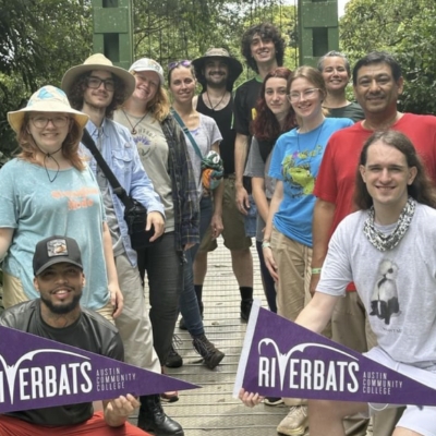 A group of ACC study abroad students pose for a group photo.